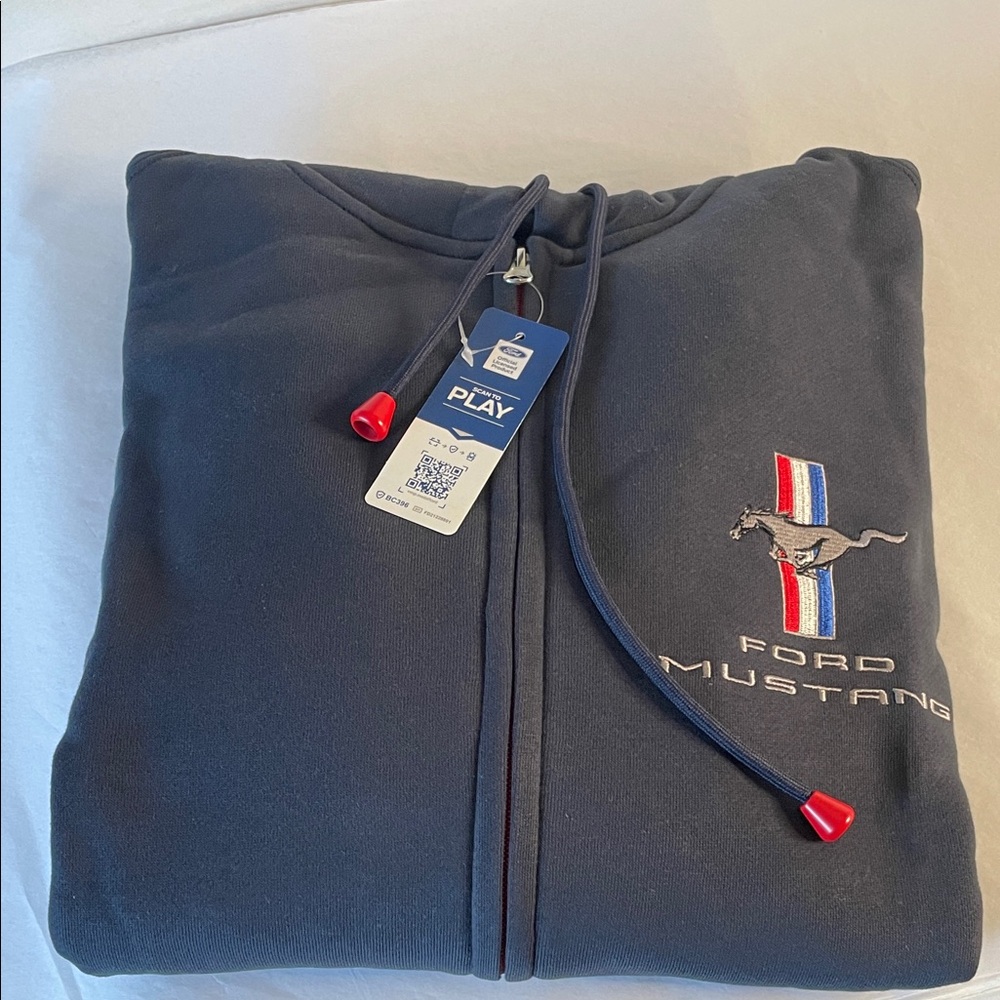 The Bradford Exchange Navy Ford Mustang Zip-Up‎ Sweater